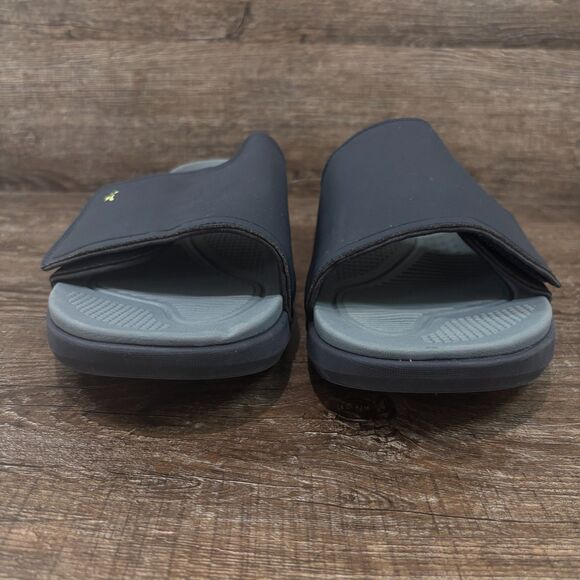 Kuru Moment Slides Men\'s 13 Midnight Blue Pale Lime Sandals Beach Slip-On Shoes main image 8